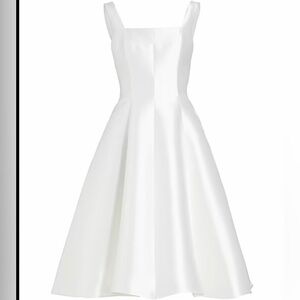 Amsale White Mikado Satin Wedding Dress